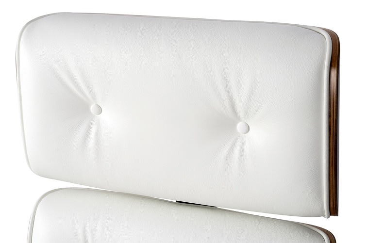 Fotel Biurowy LOUNGE BUSINESS Biały/Orzech