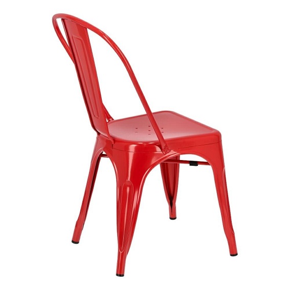 Krzesło PARIS Inspirowane Tolix Czerwony