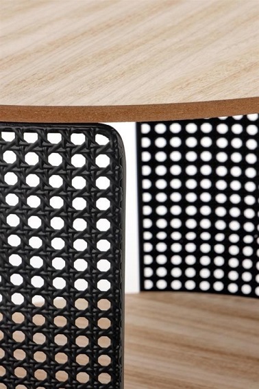 Ława Trafica 41x41 Naturalny/Czarny