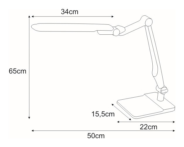 Lampa Biurkowa MICA K-BL1207 Srebrny