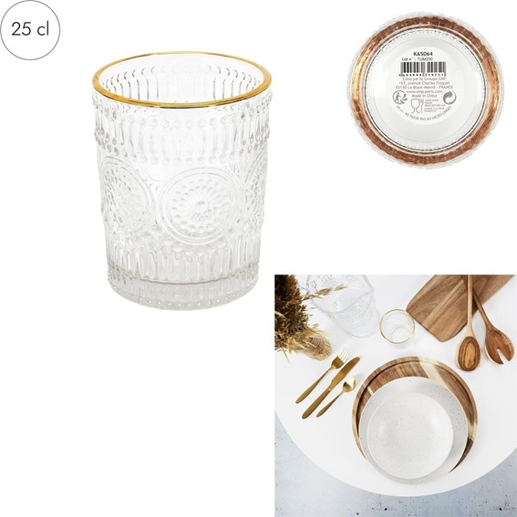 Szklanka LISERE Złoty Brzeg