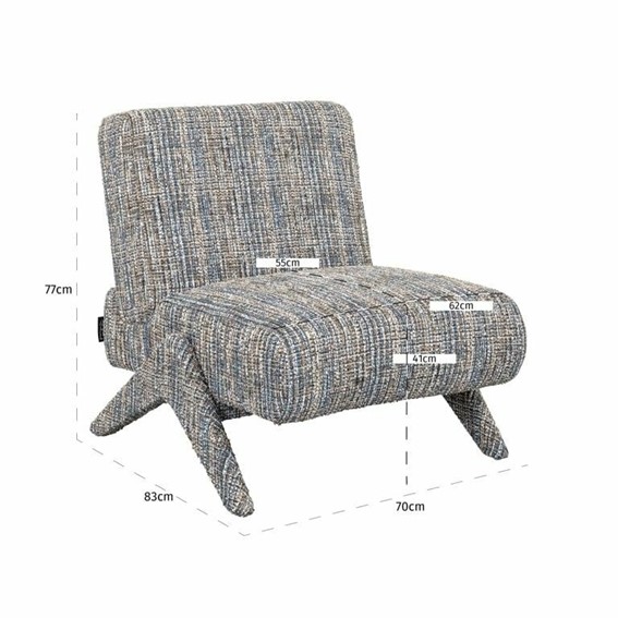 Fotel LEXI Niebieski