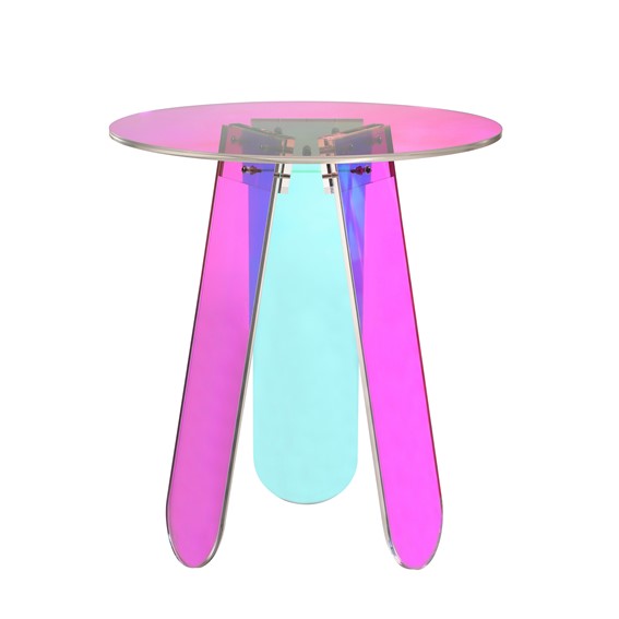Stolik MODIG M75-40 fi40 Wielokolorowy/Transparentny