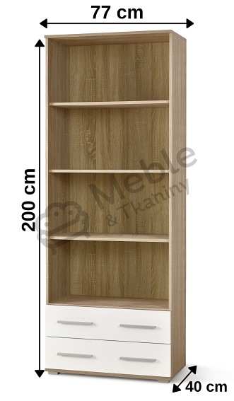 Regał LIMA REG3 Dąb Sonoma/Biały