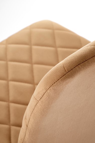 Krzesło K525 Velvet Czarny/Beżowy