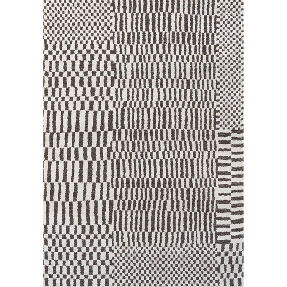 Dywan BERBER CAIDAL 9651 140x200 cm Szary/Czarny