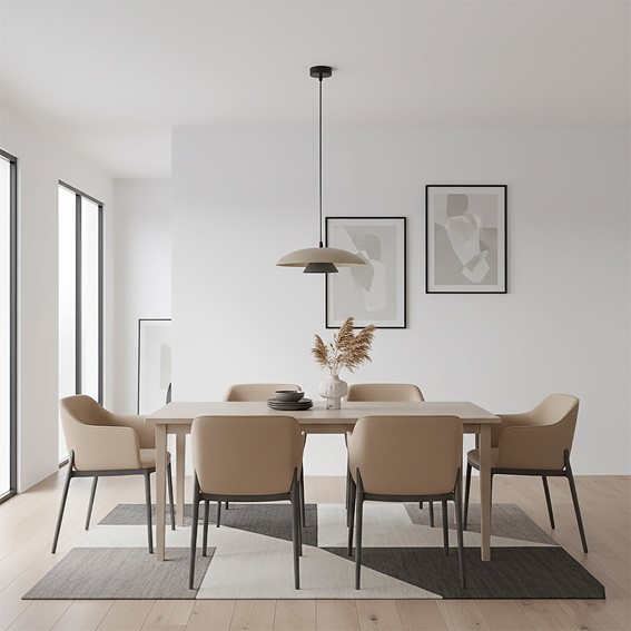 Lampa Wisząca BABEL 1 Beżowy/Czarny