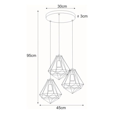 Lampa Wisząca MARKO K-4006 Czarny