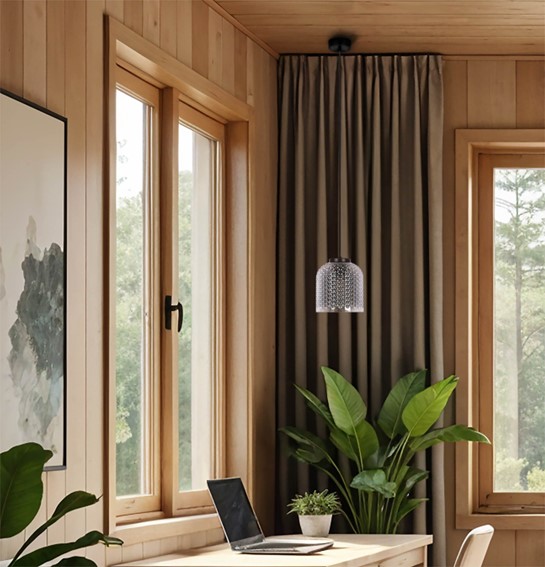 Lampa Wisząca INGA K-5630 Grafitowy/Czarny