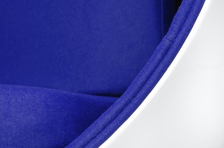 Fotel BALL Biało Niebieski