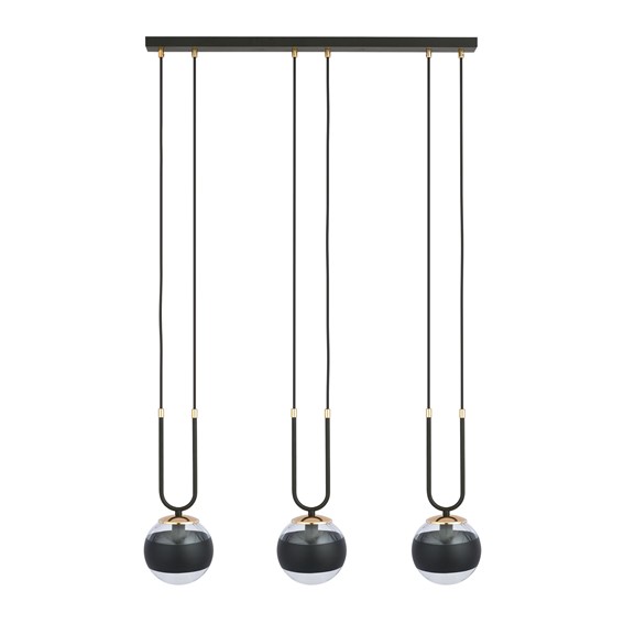 Lampa Wisząca GLAM 3 STRIPE Czarny