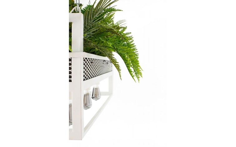 Lampa Wisząca/Kwietnik SEMIRA 100 INDUSTRIAL Biały/Zielony