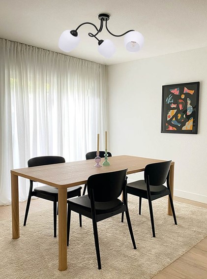 Lampa Sufitowa BELLA K-5185 Czarny/Biały