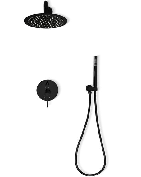 Zestaw Natryskowy Podtynkowy LUNGO Czarny Metaliczny