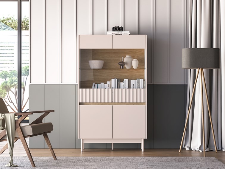 Witryna DUNEA 03 Kaszmirowy/Dąb Cremona