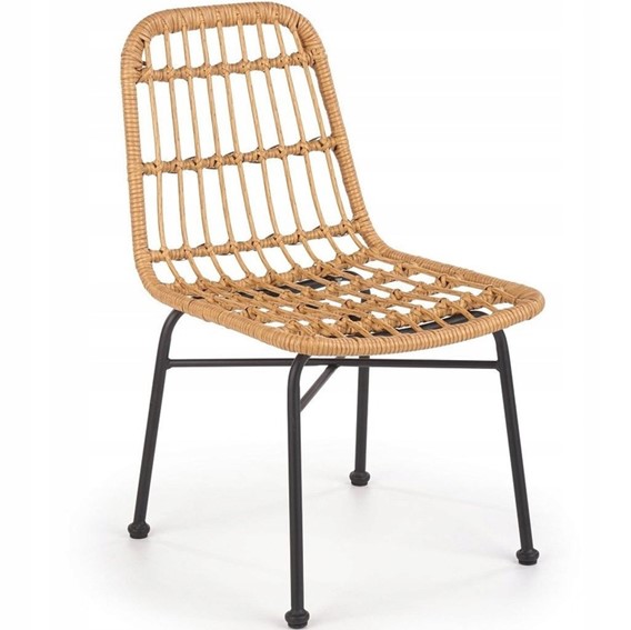 Krzesło Ogrodowe K401 Czarny/Naturalny