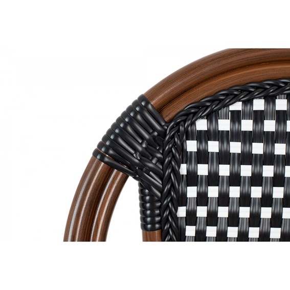Krzesło CAFE PARIS ARM Brązowy/Czarny/Biały