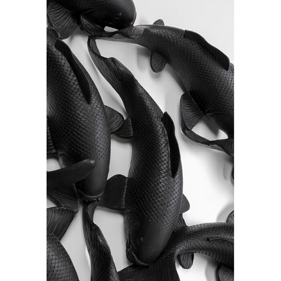 Dekoracja Ścienna SCHOOL OF KOI 160cm Czarny