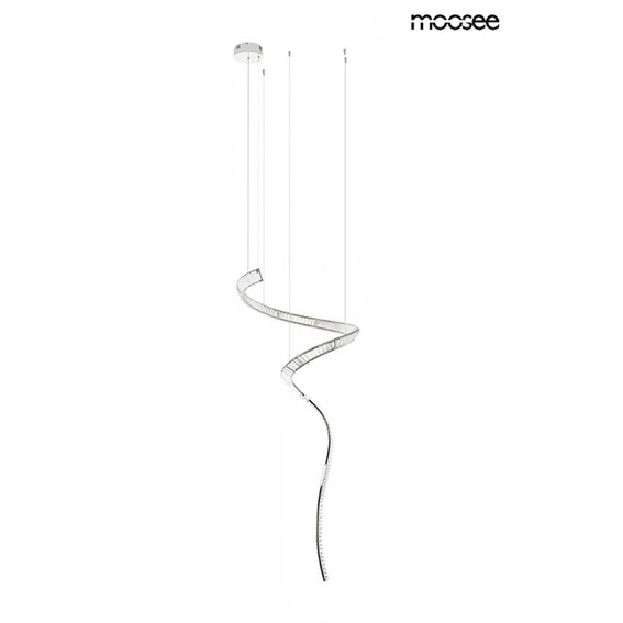 Lampa Wisząca WAVE CORDON 1A Srebrny/Transparentny