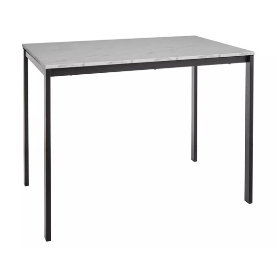 Stół MARIO 60x100 Biały Marmur/Czarny