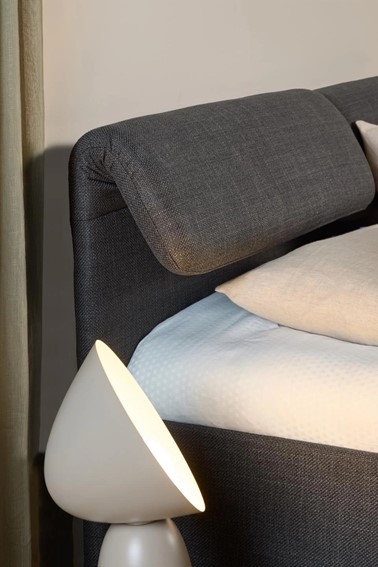 Łóżko Tapicerowane CALVI 140x190 cm z Szufladami Szary