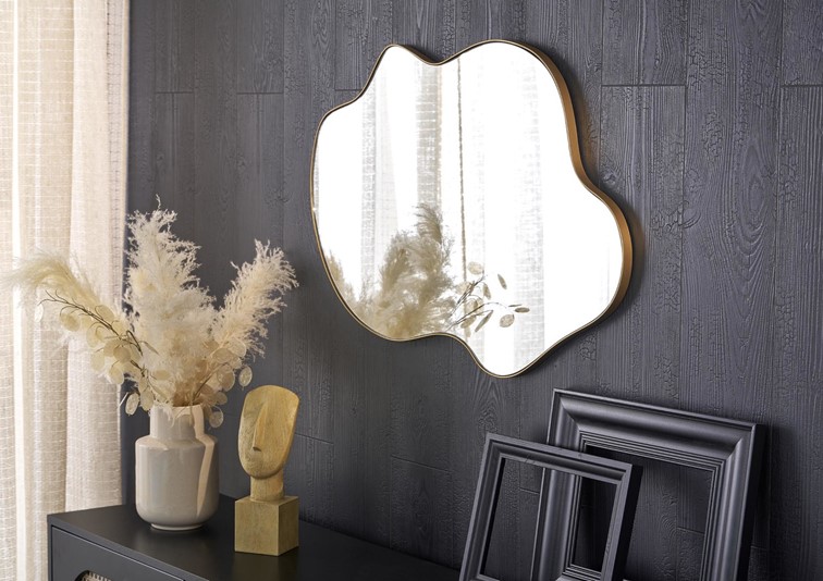 Lustro Ścienne ESSENT Złoty