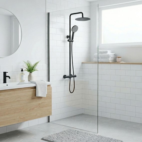 Zestaw Natryskowy z Termostatem LUNGO Czarny