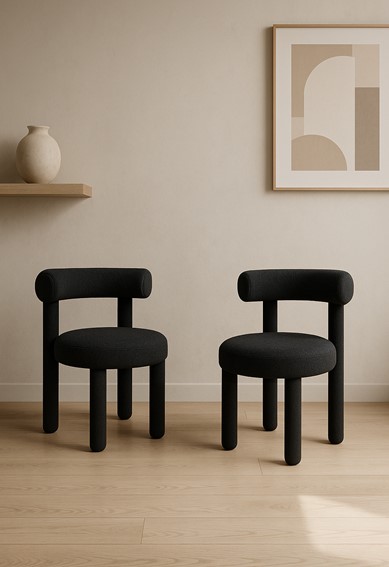 Krzesło LEITH LET77BLK Czarny