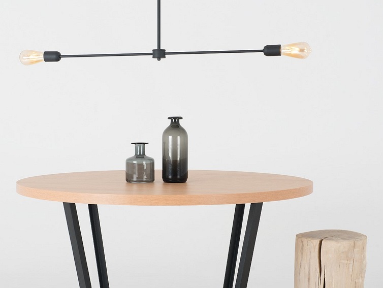 Stół Jadalniany Maple Basic 120x74 Dąb/Czarny