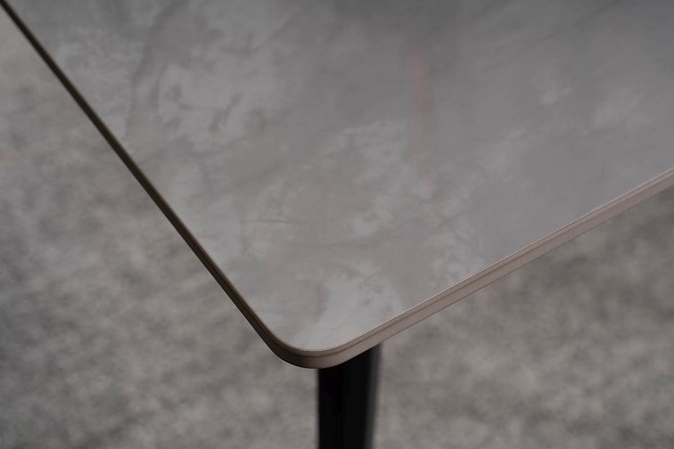 Stół IVY 140x80 Czarny/Szary Efekt Marmuru