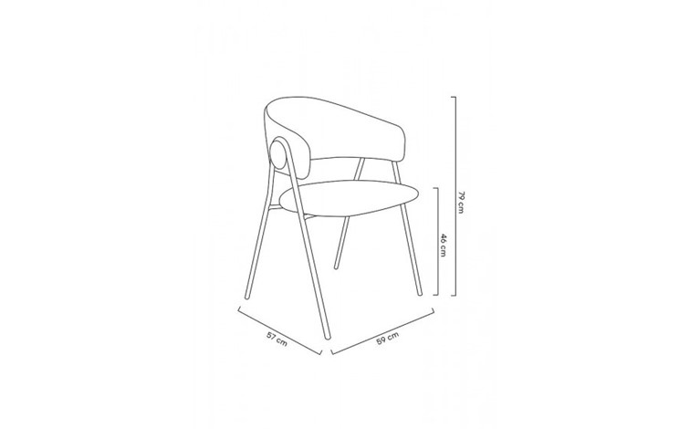 Krzesło VERSO BOUCLE Biały/Złoty