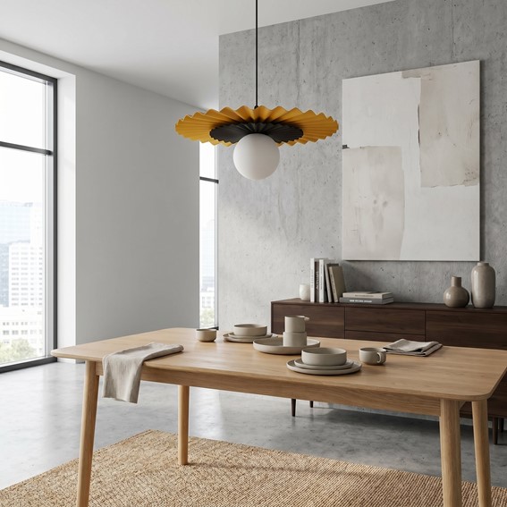 Lampa Wisząca UMBRA 1 Czarny/Pomarańczowy