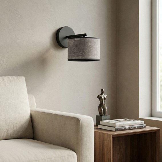 Kinkiet ECO K1 Czarny/Szary