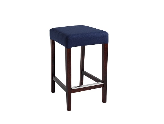 Stołek Barowy Wilton 41x45x67 Atramentowy/Orzech