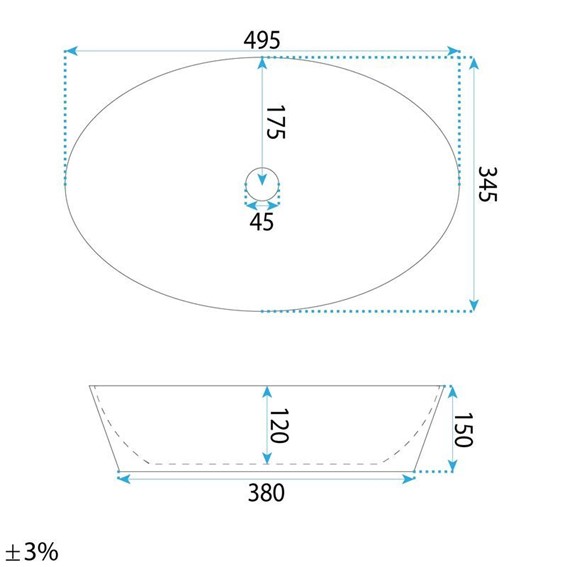Umywalka Nablatowa ASTORIA Biały