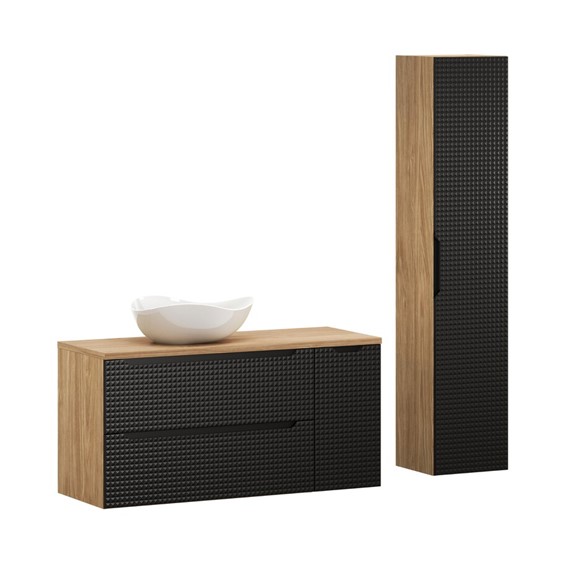 Zestaw Meblowy CLOUD 120cm Dąb Olejowany/Czarny Mat