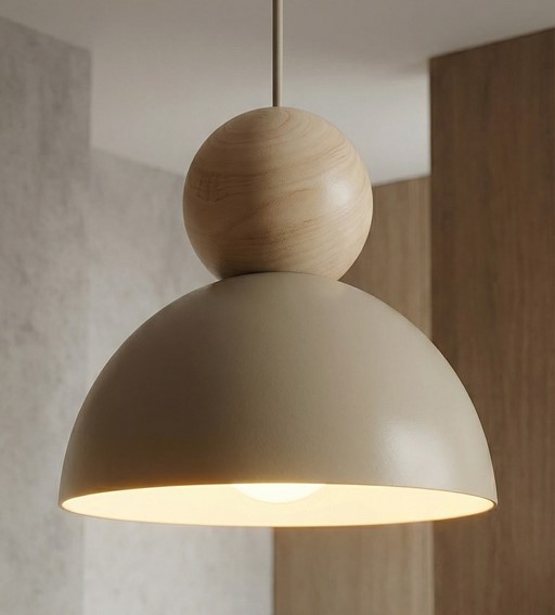 Lampa Wisząca KAKI 1S Beżowy