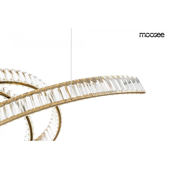 Lampa Wisząca WAVE 120 Złoty/Transparentny