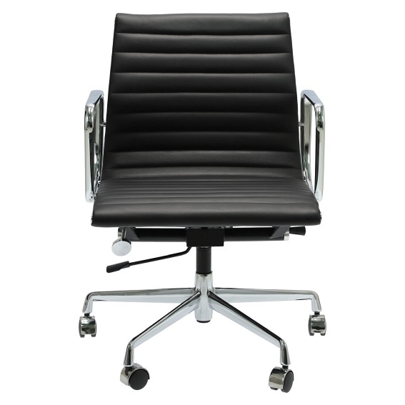 Fotel Biurowy CH1171T 58x59x79-88 Czarna Skóra/Chrom