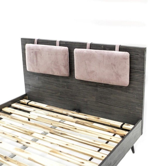 Łóżko Capella BQ01 140x200 Szary/Czarny