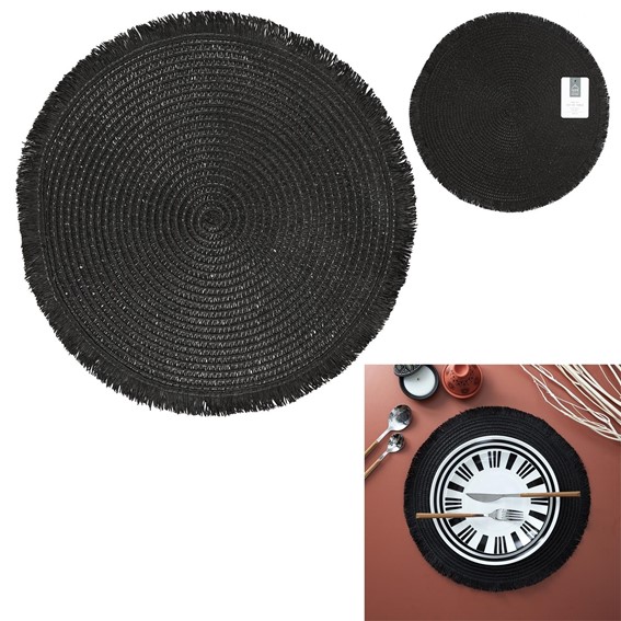Podkładka Pod Talerz Czarny 38cm Boho