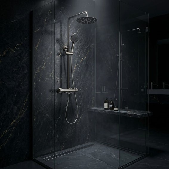 Zestaw Natryskowy z Termostatem DROP Tytan