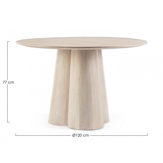 Stół Jadalniany NASSOR fi120 Beżowy