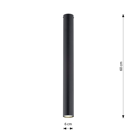 Lampa Sufitowa TECNO 1XL Czarny