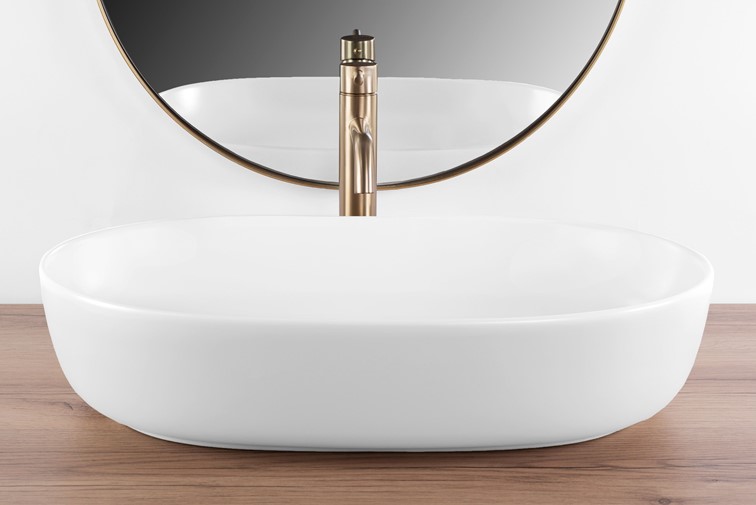 Umywalka Nablatowa CLEO 61 MATT Biały