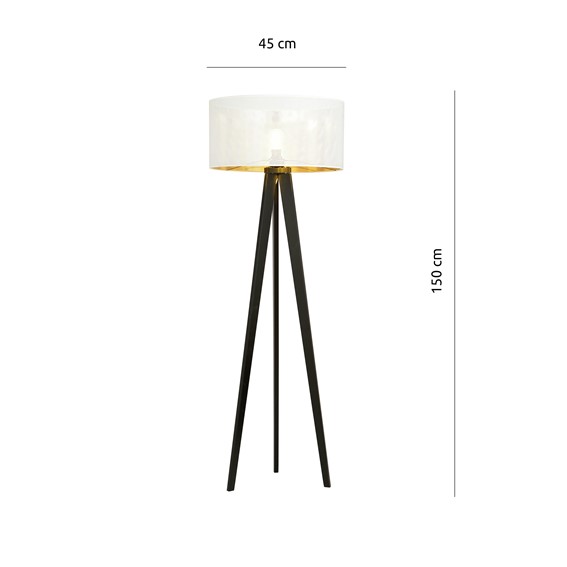 Lampa Podłogowa ASTON LP1 Biały/Złoty
