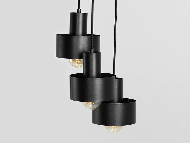 Lampa Wisząca Fay Koło 3 33x15x80 Czarny