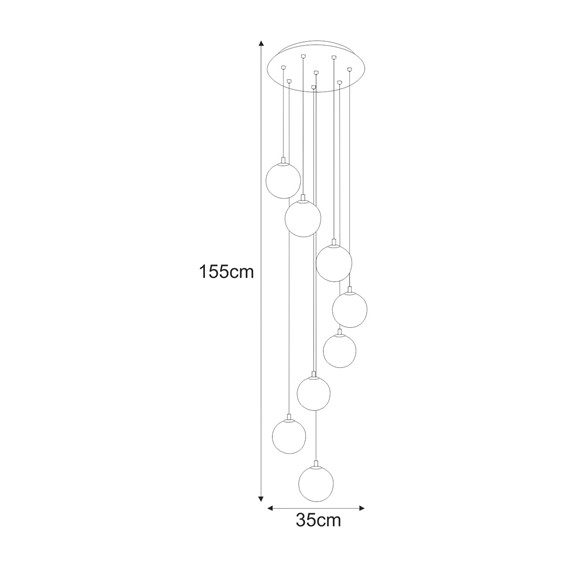 Lampa Wisząca DORI K-5557 Czarny/Grafitowy