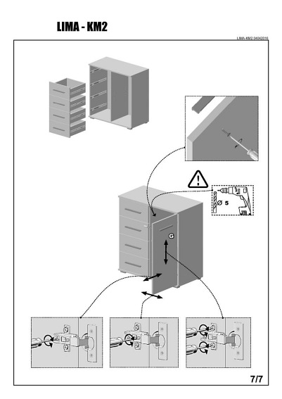Komoda  LIMA KM-2 Dąb Sonoma/Biały