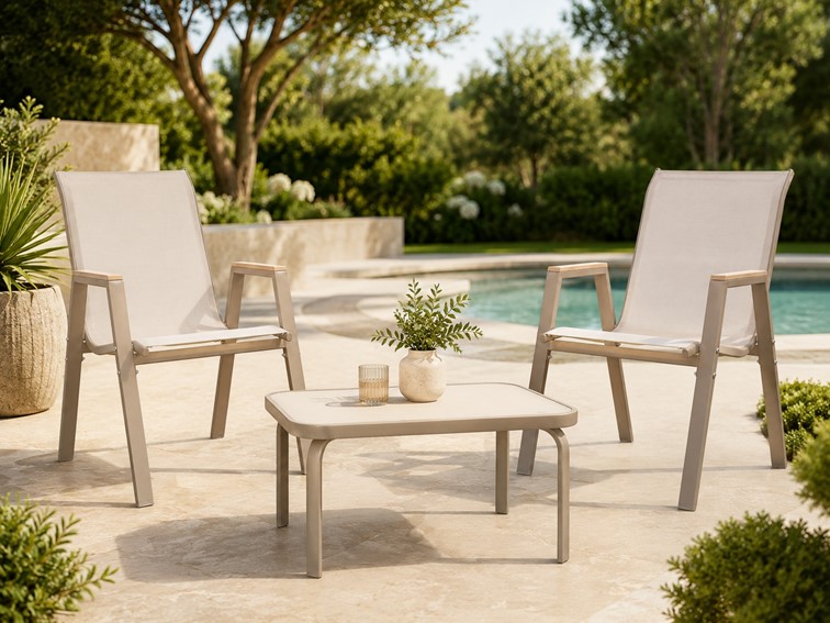 Zestaw Balkonowy NERANO Wood Duo Taupe